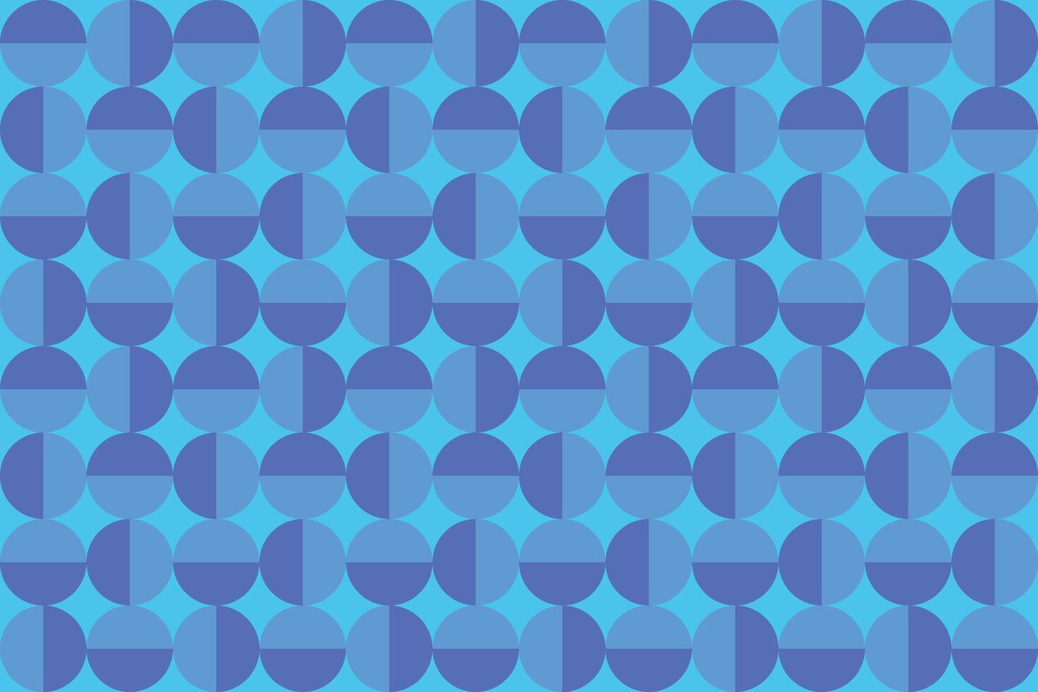 2 Tone Circle Blue Pattern vector