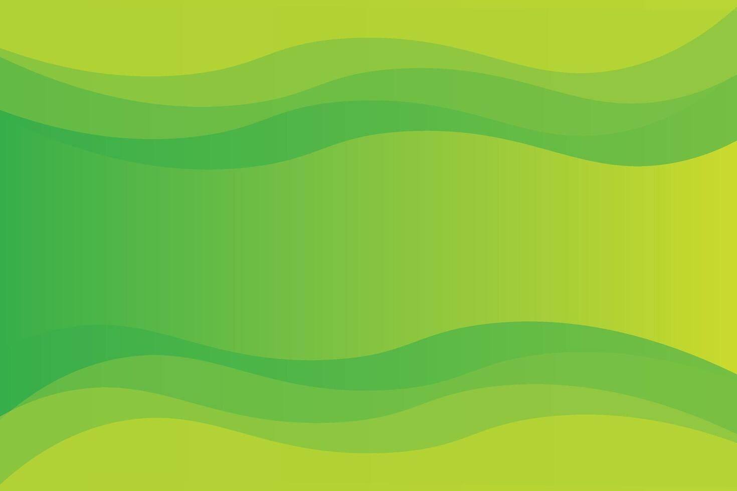 Wavy Top and Bottom Green Background vector