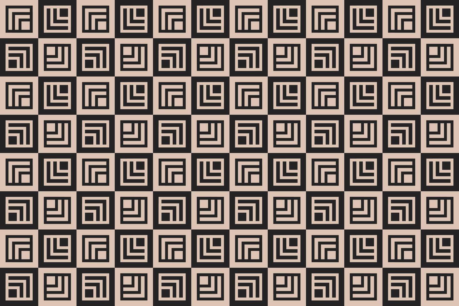 Square Shape Brown Pattern vector