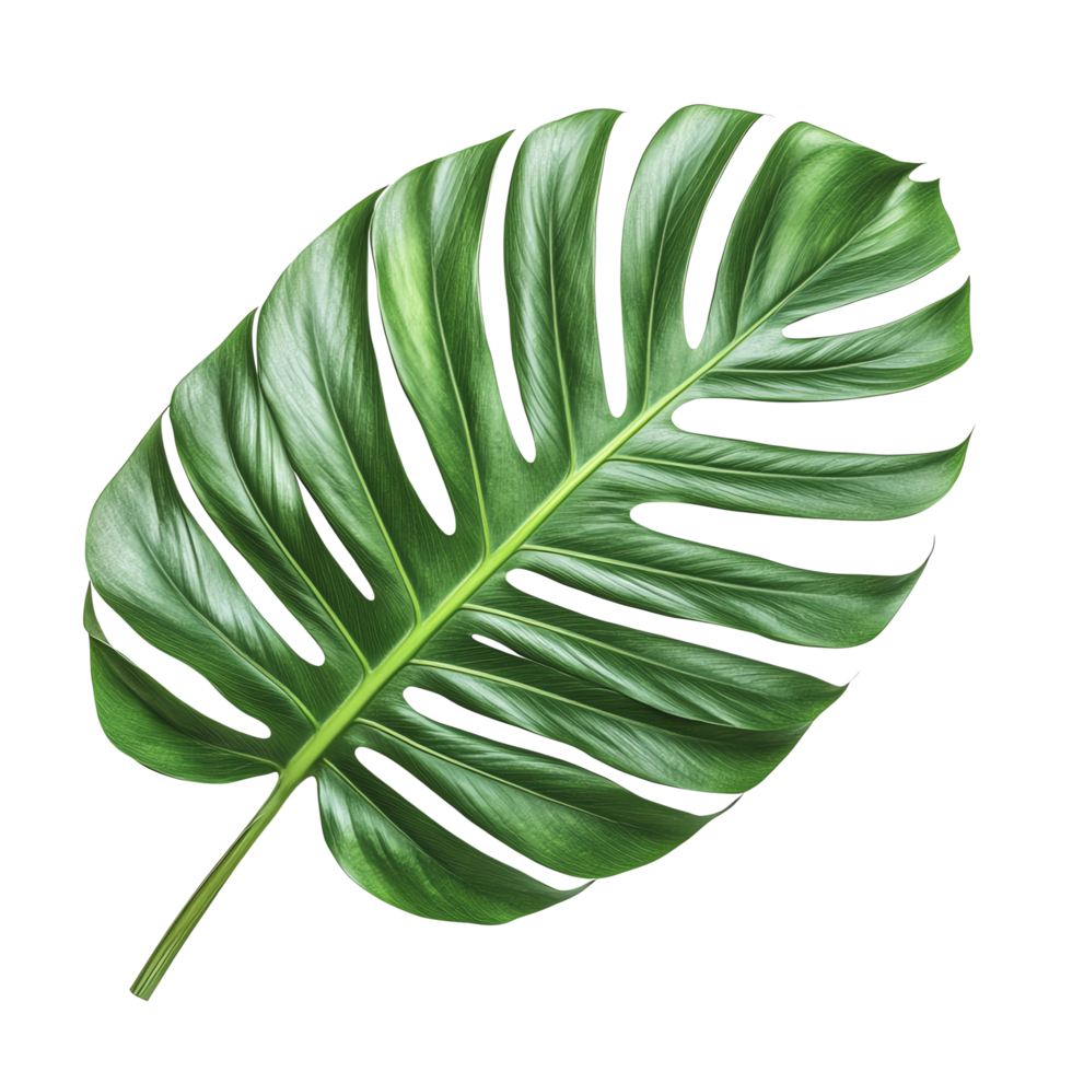 Tropical green leaves, perfect for nature, botanical, and decorative projects, offering a fresh, lively atmosphere png