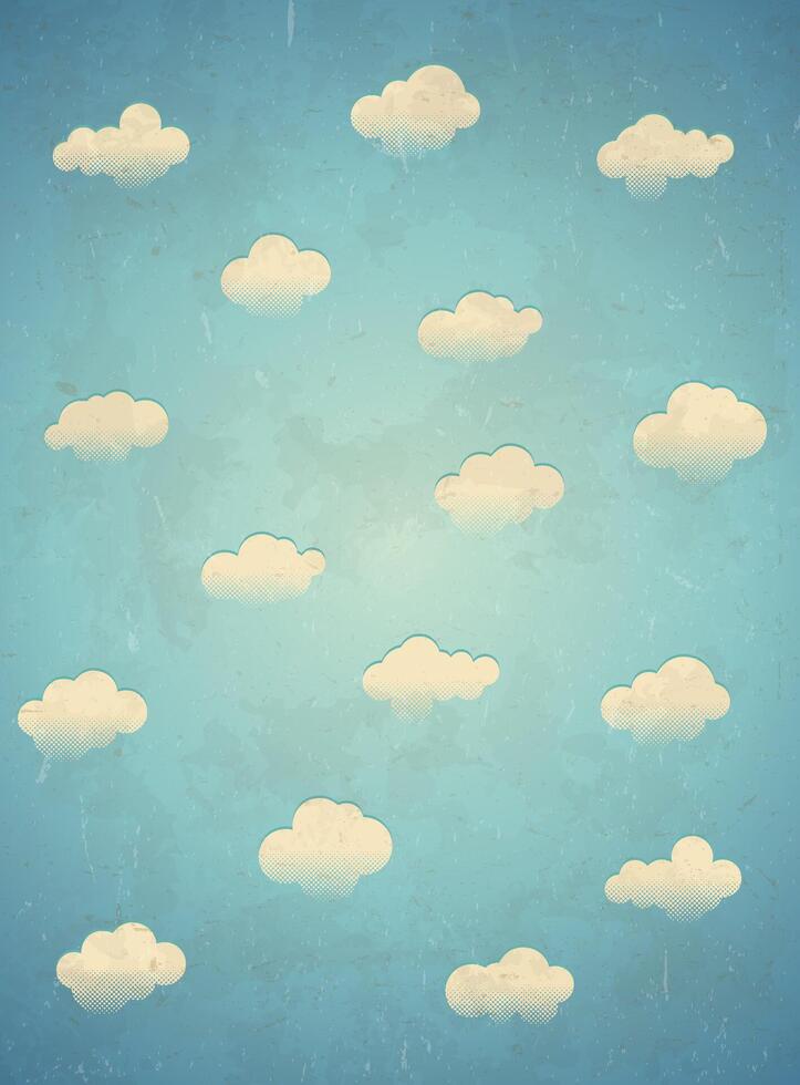 Clouds in the sky. Vertical card vector