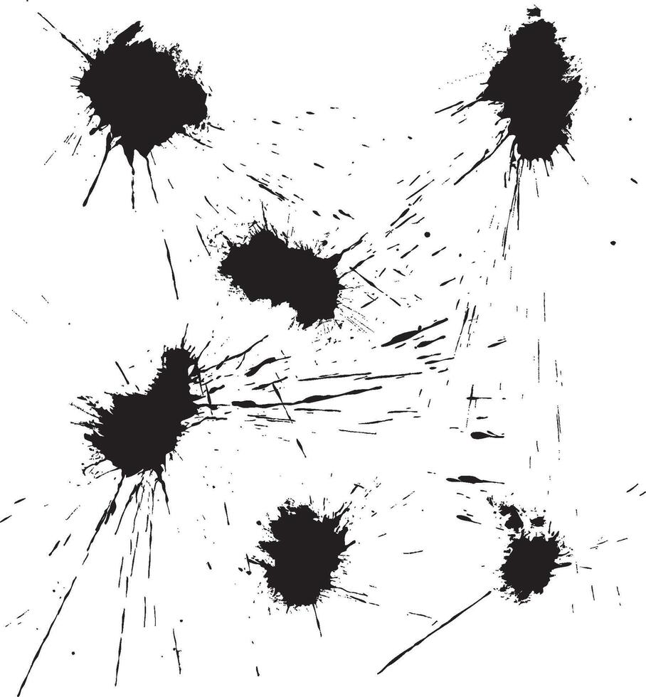 Ink blots collection vector