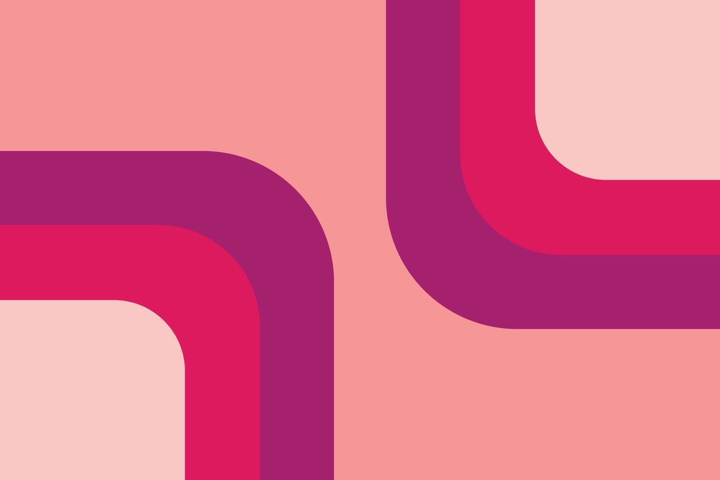 Curved Corner Shapes Red Background vector