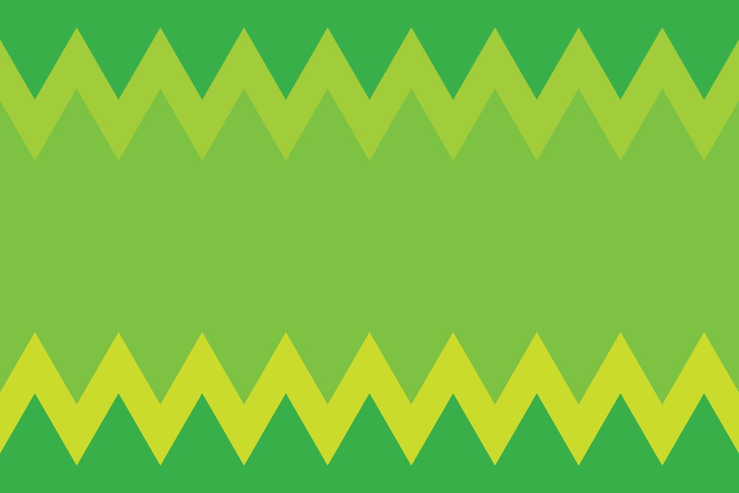 Jagged Shapes Top and Bottom Green Background vector