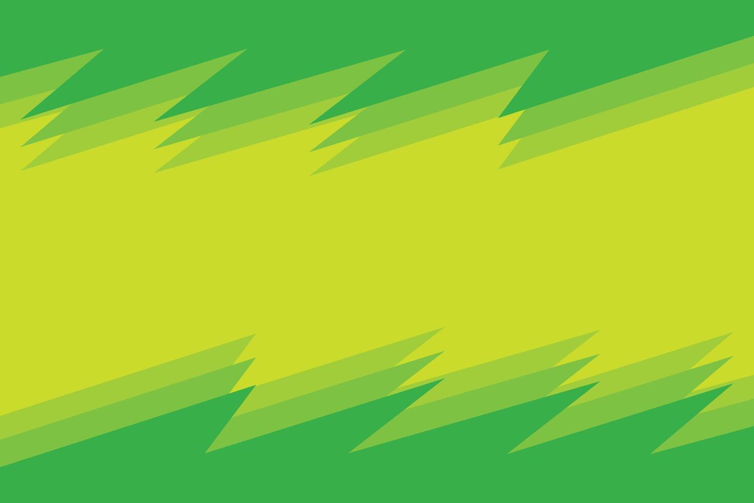 Jagged Shapes Top and Bottom Green Background vector