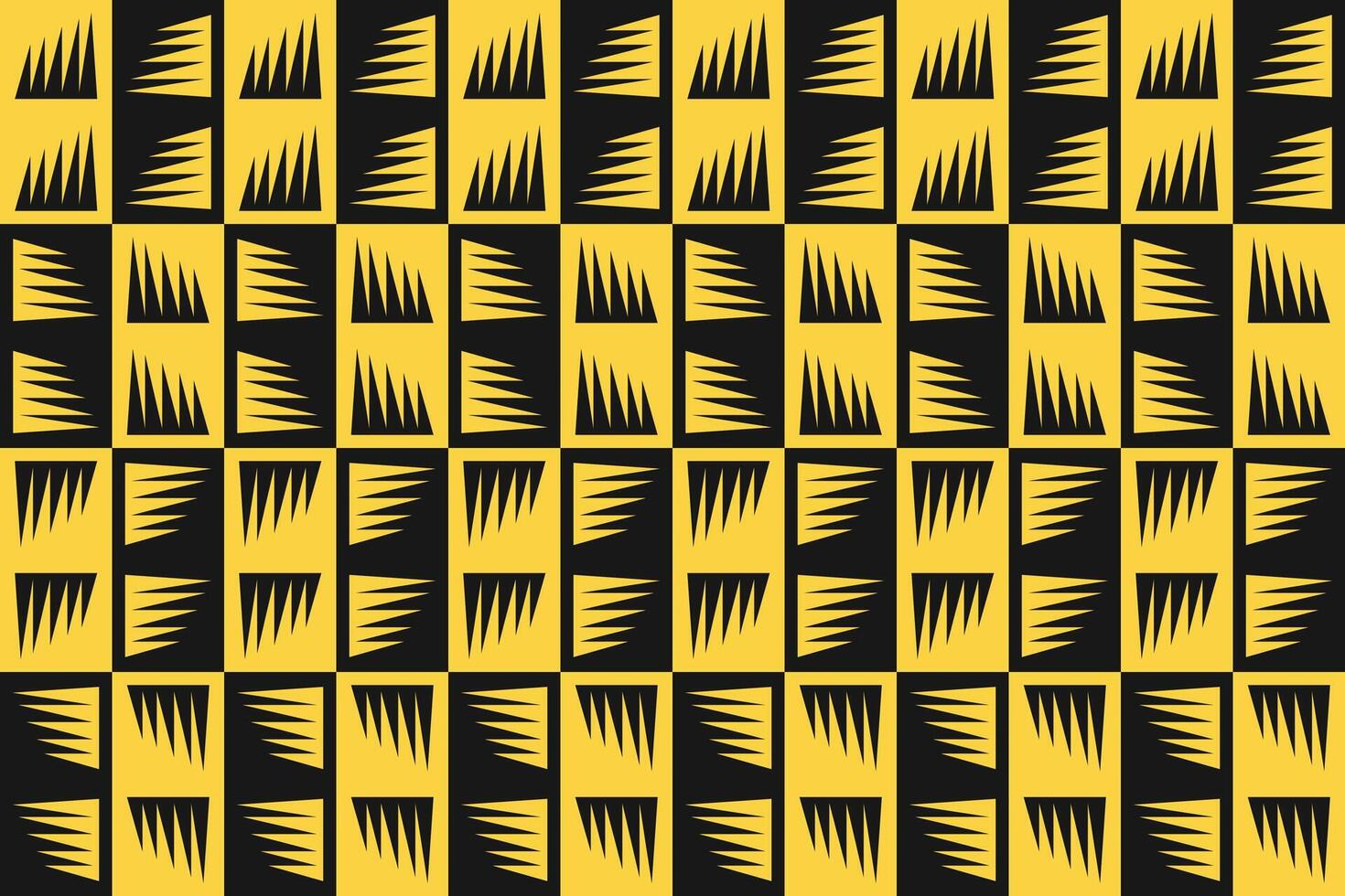 Wavy Shapes Yellow and Black Pattern vector