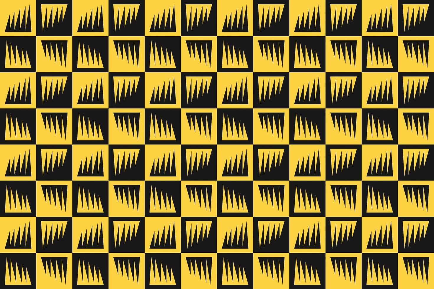 Wavy Shapes Yellow and Black Pattern vector