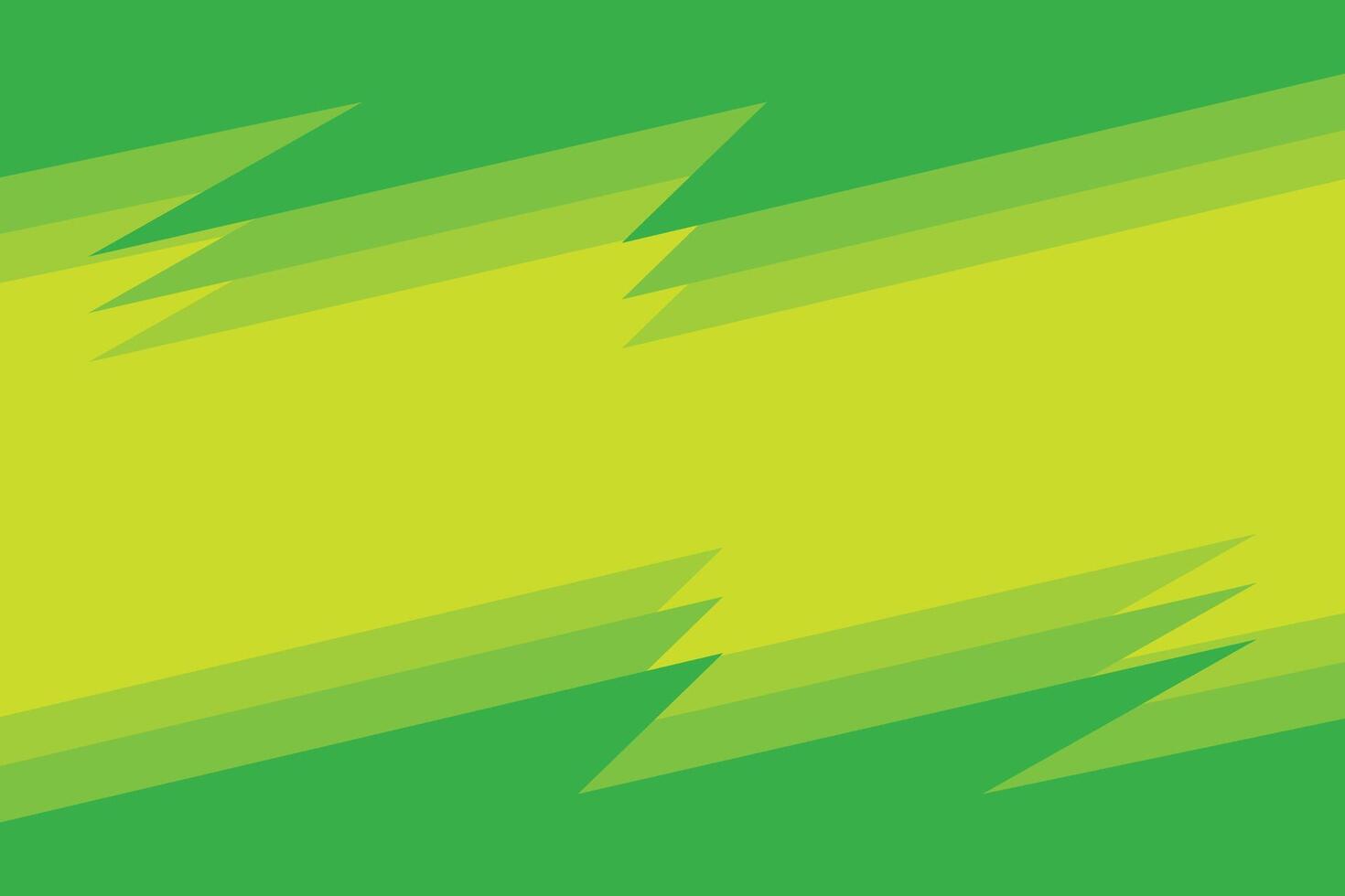 Jagged Shapes Top and Bottom Green Background vector