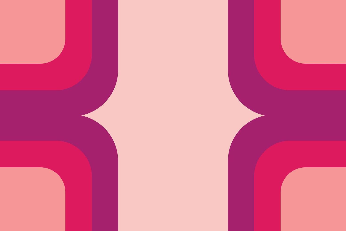 Curved Square Corner Shapes Red Background vector