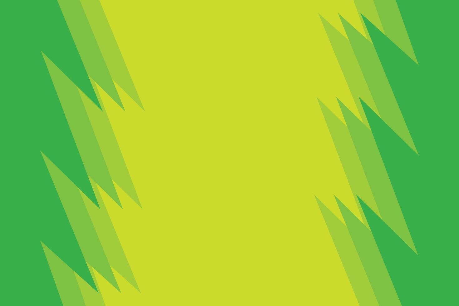 Right and Left Jagged Shapes Green Background vector