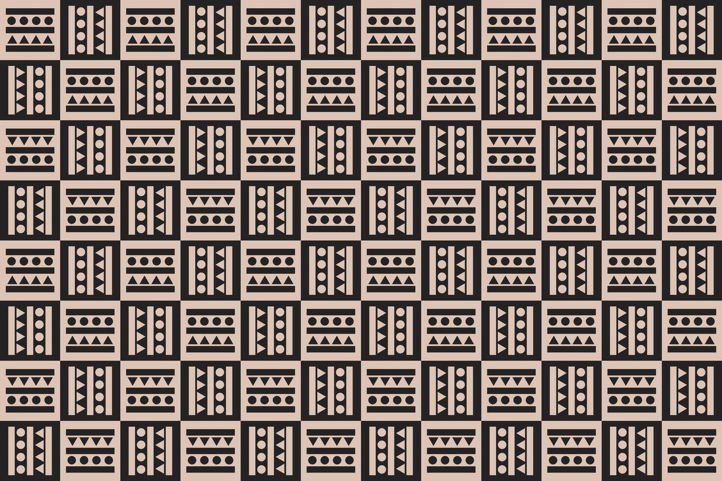 Triangle and Circle Brown Pattern vector