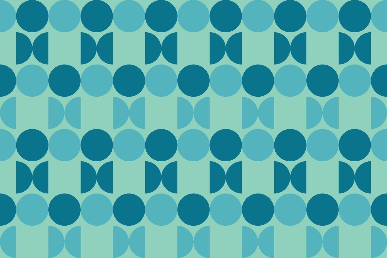 Circle and Half Circle Green Pattern vector
