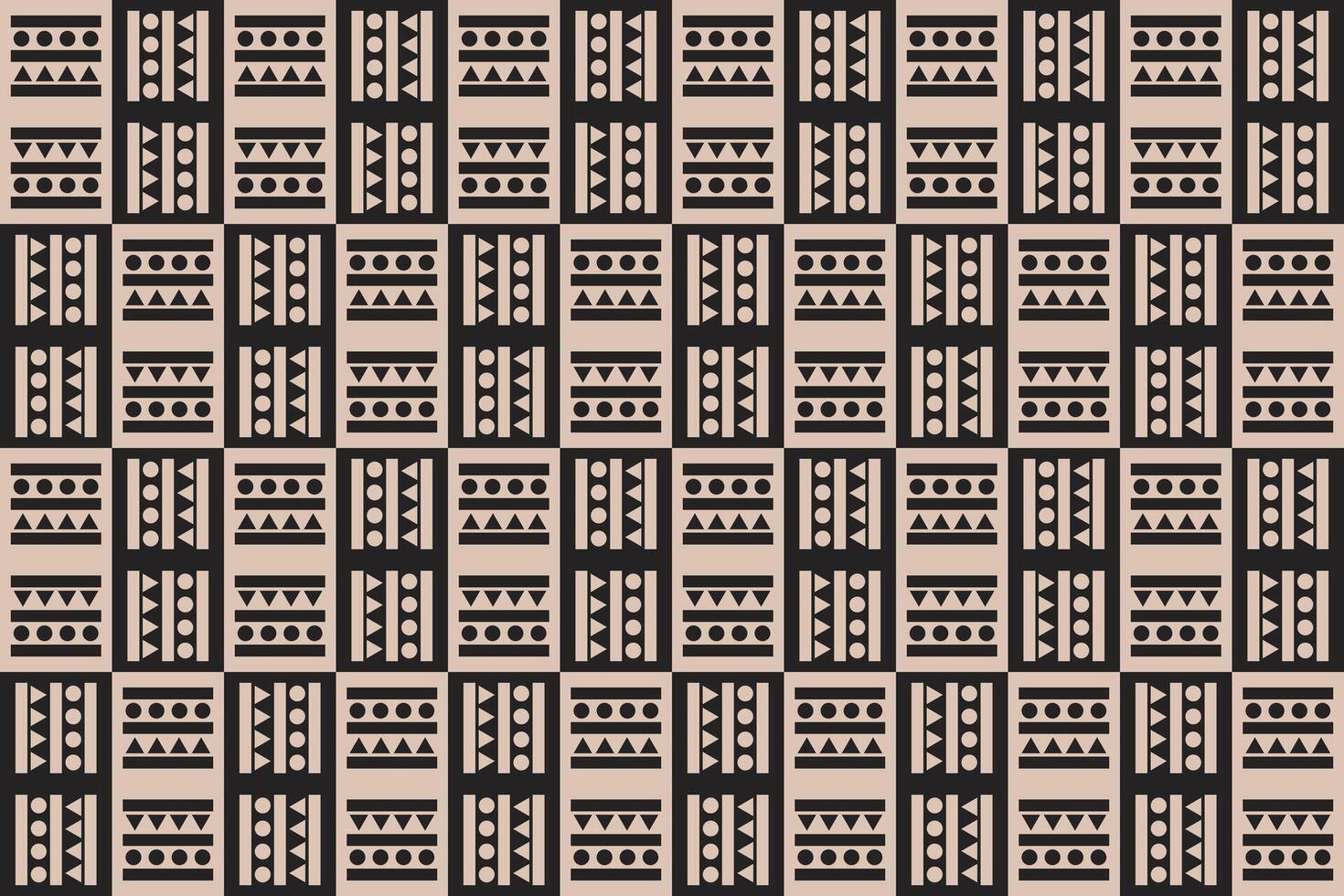 Triangle and Circle Brown Pattern vector