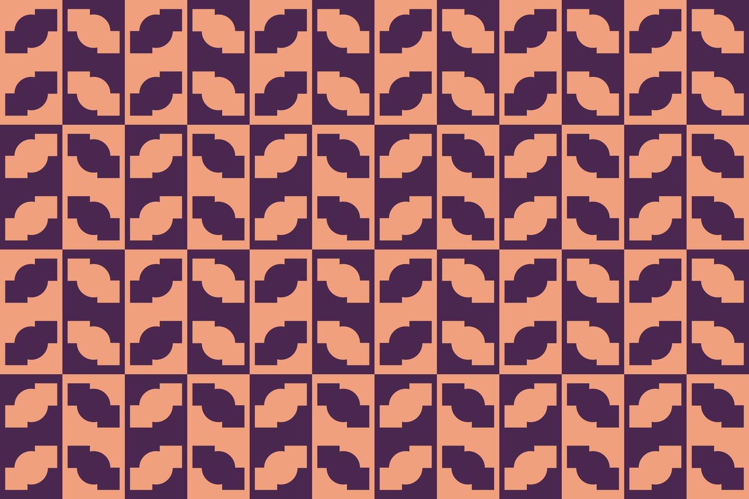 Circle Square Shape Brown and Purple Pattern vector