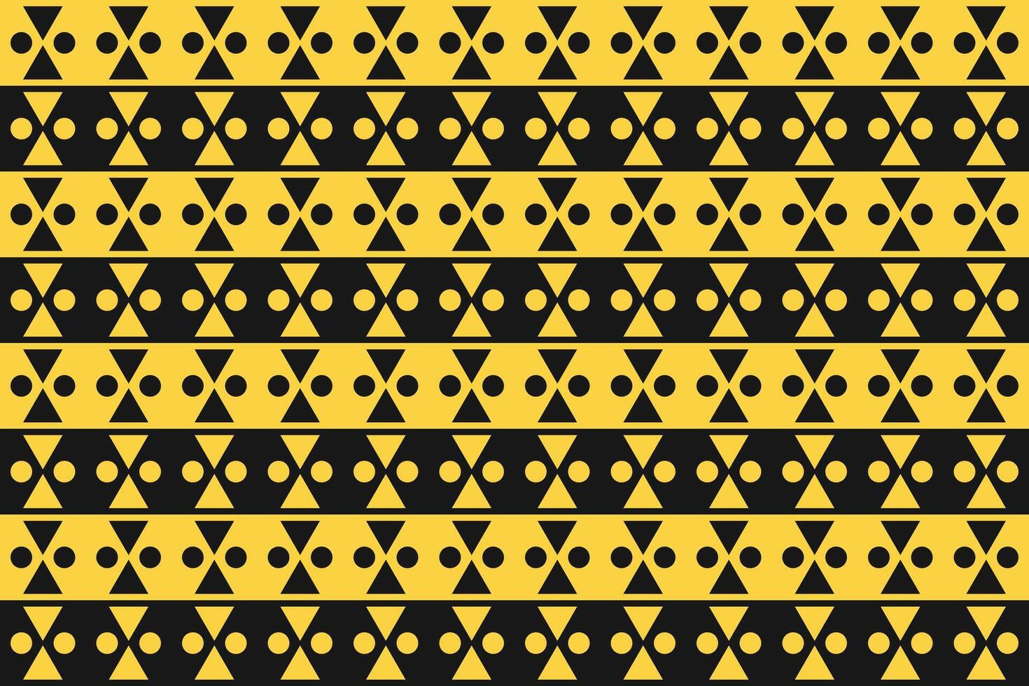 Triangle and Circle Yellow and Black Pattern vector