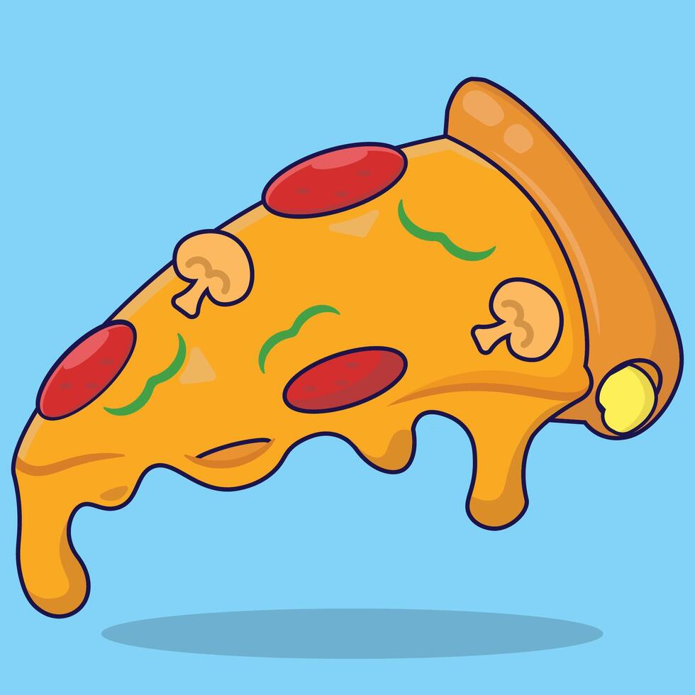 slice of pizza vector