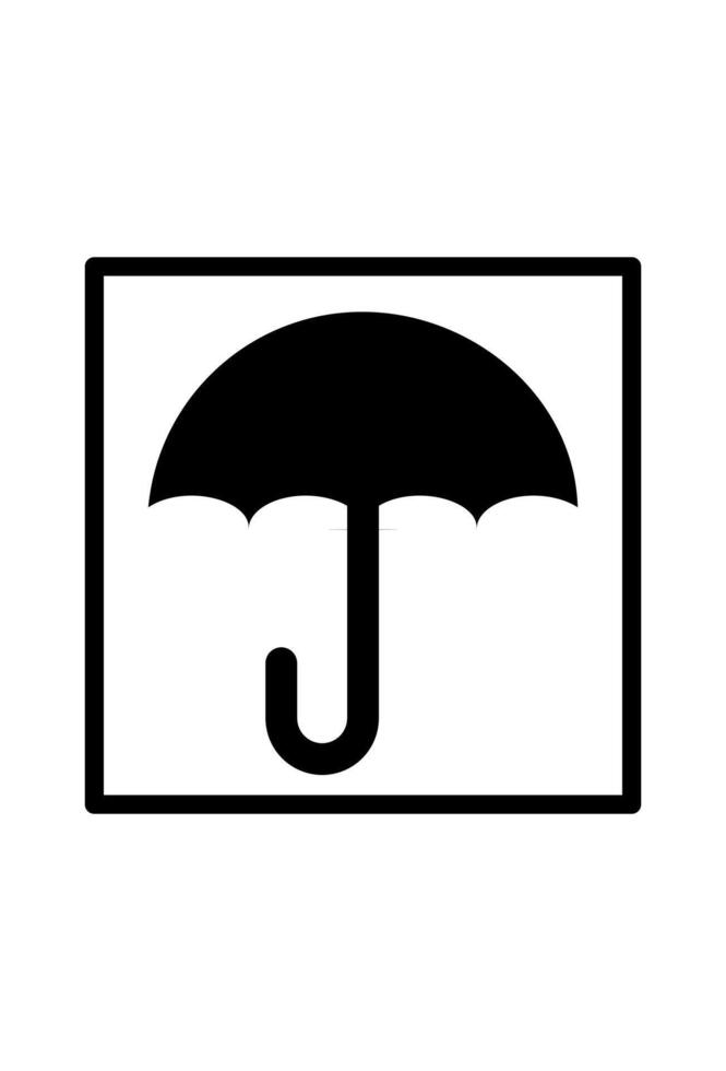 simple umbrella icon for shipping. keep dry package symbol vector