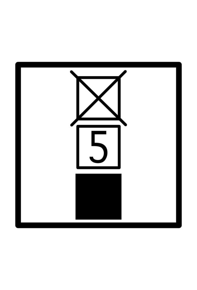 simple icon maximum five stacks. safe package service symbol vector