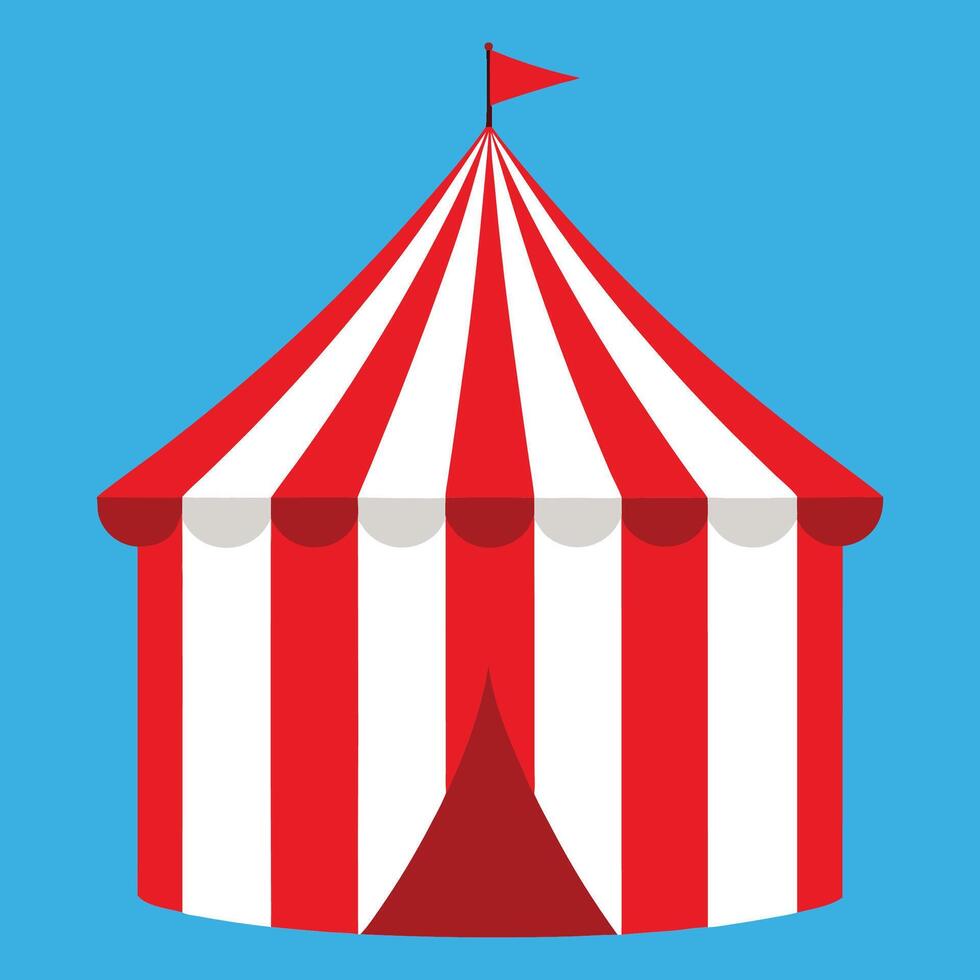 Striped red circus tent stock illustration vector