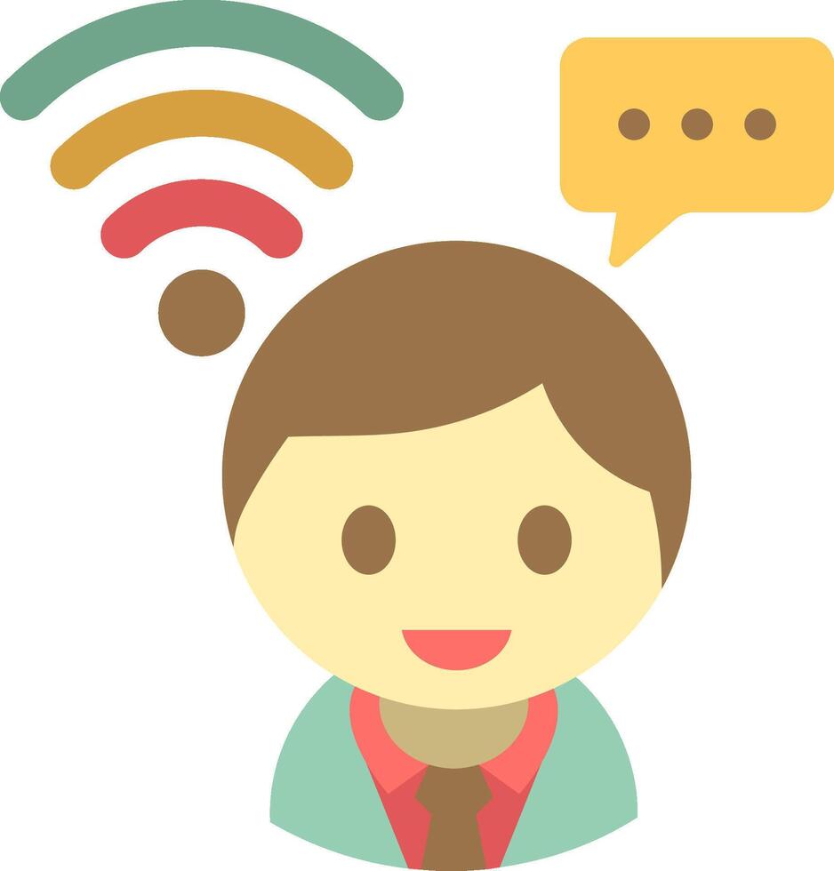 talking illustration design vector