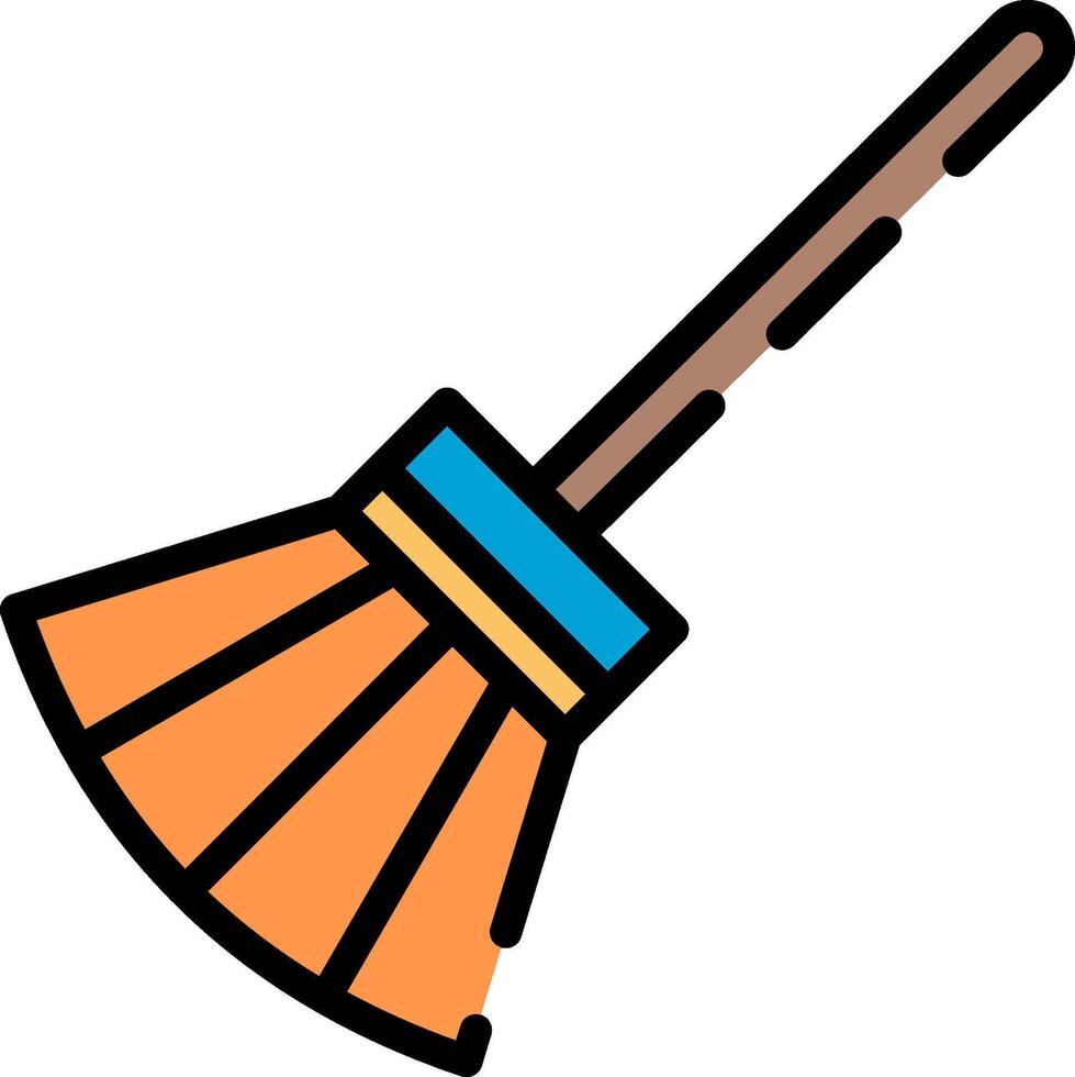 Sweeping broom illustration design vector