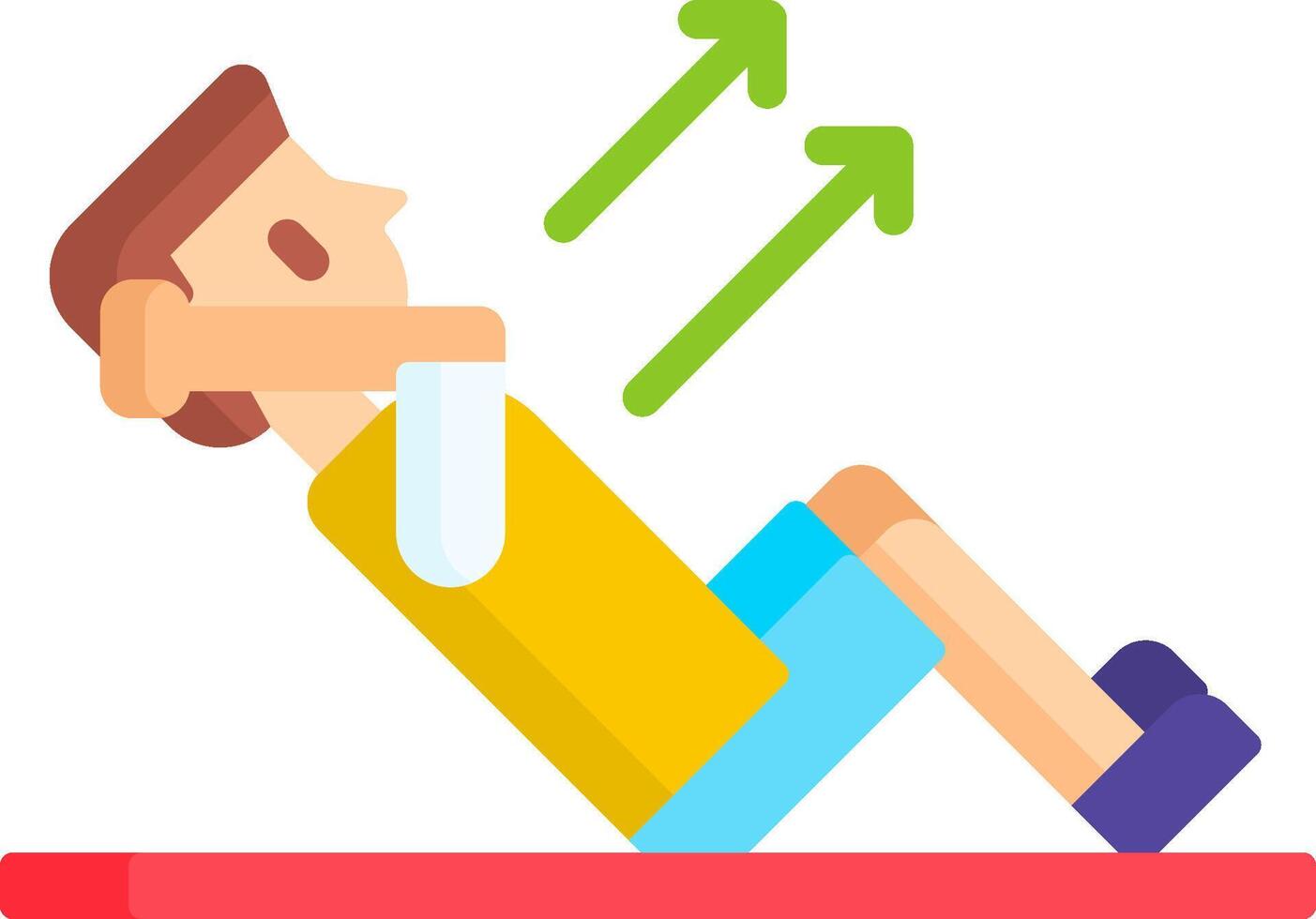 sit up illustration design vector