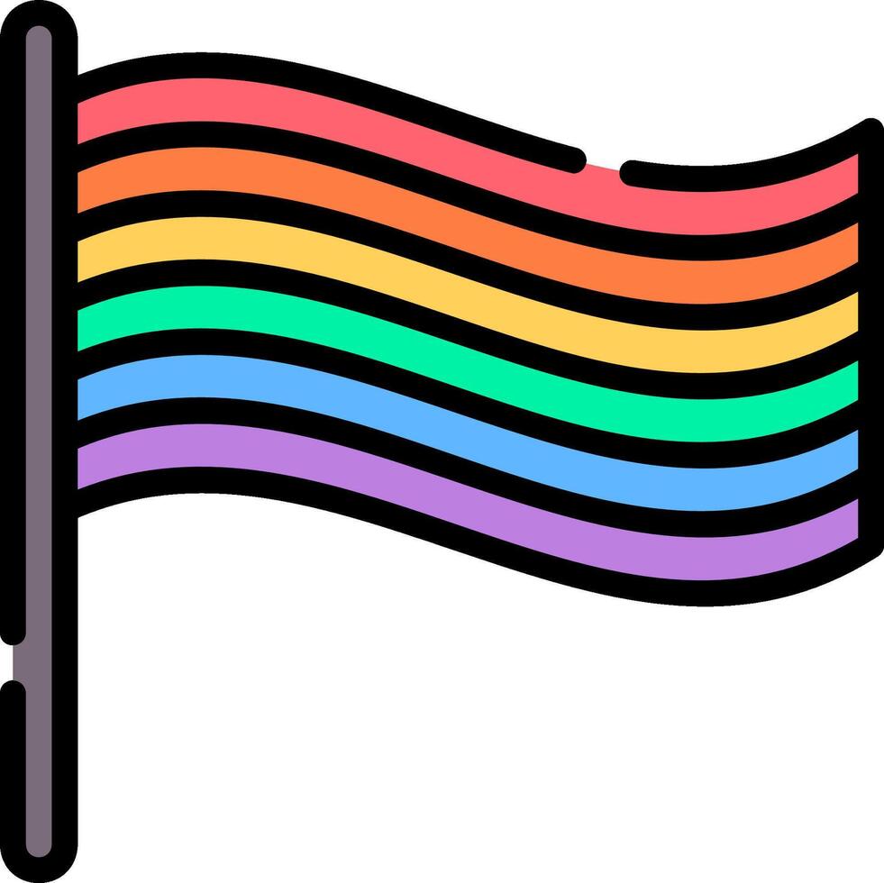 rainbow flag illustration design vector
