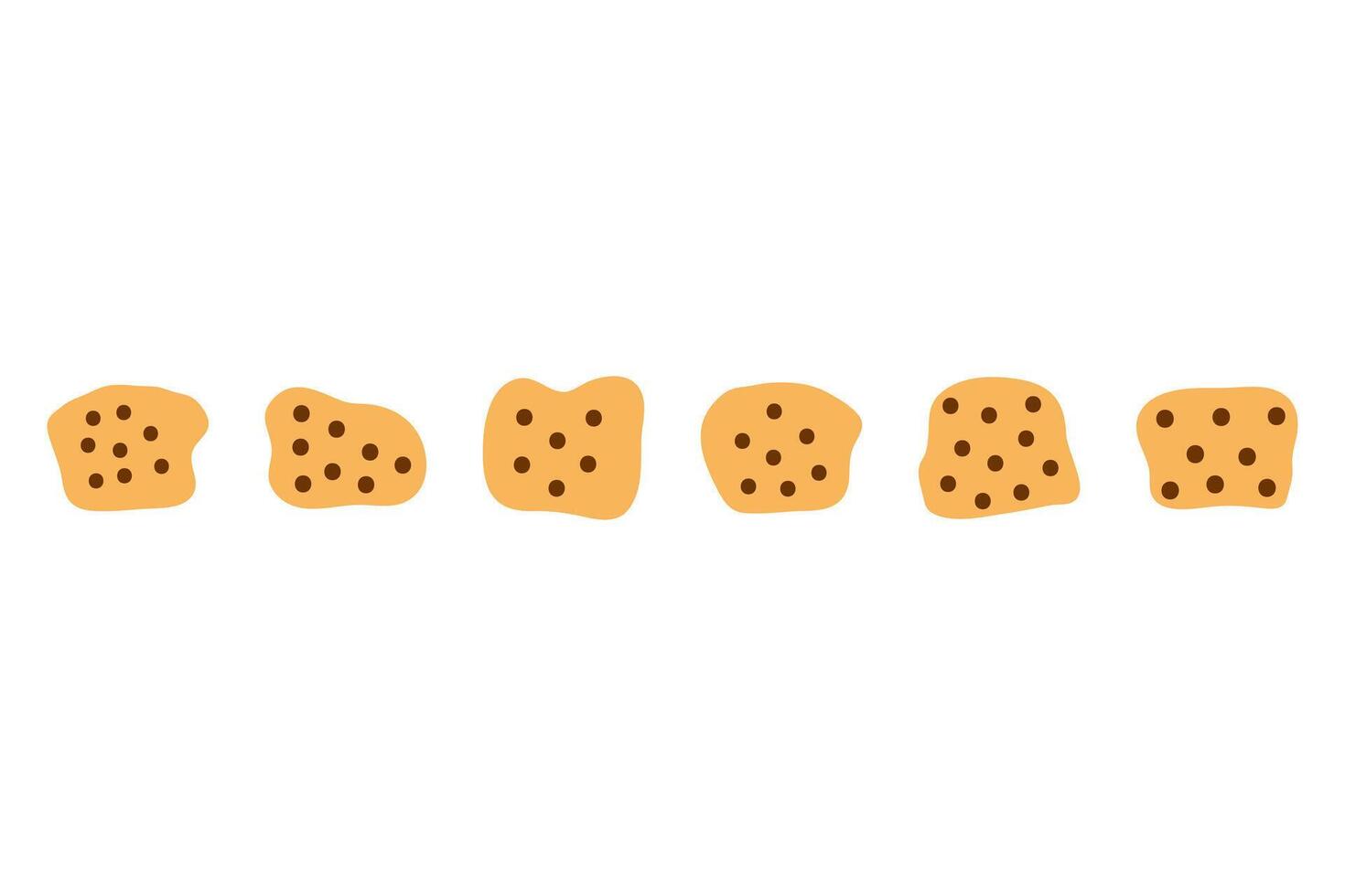 Simple cookies set design. Food illustration vector