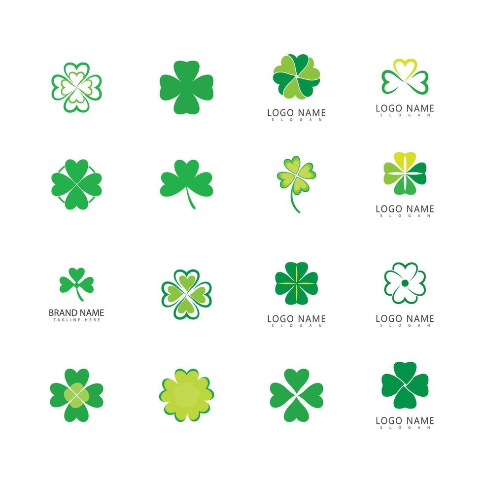 Clover logo template nature and symbol vector