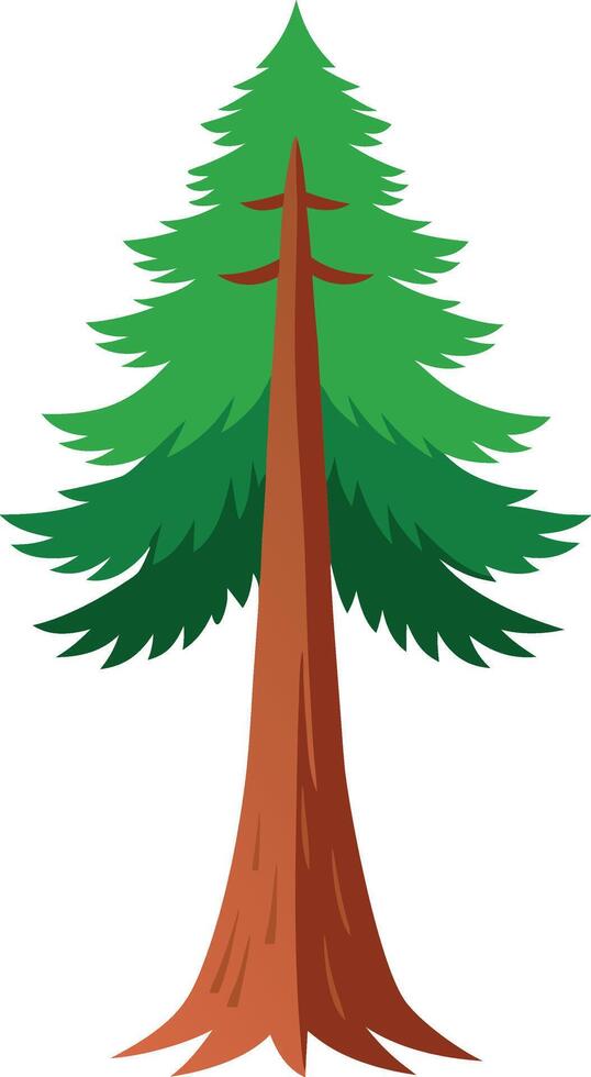 Realistic green tallest tree vector