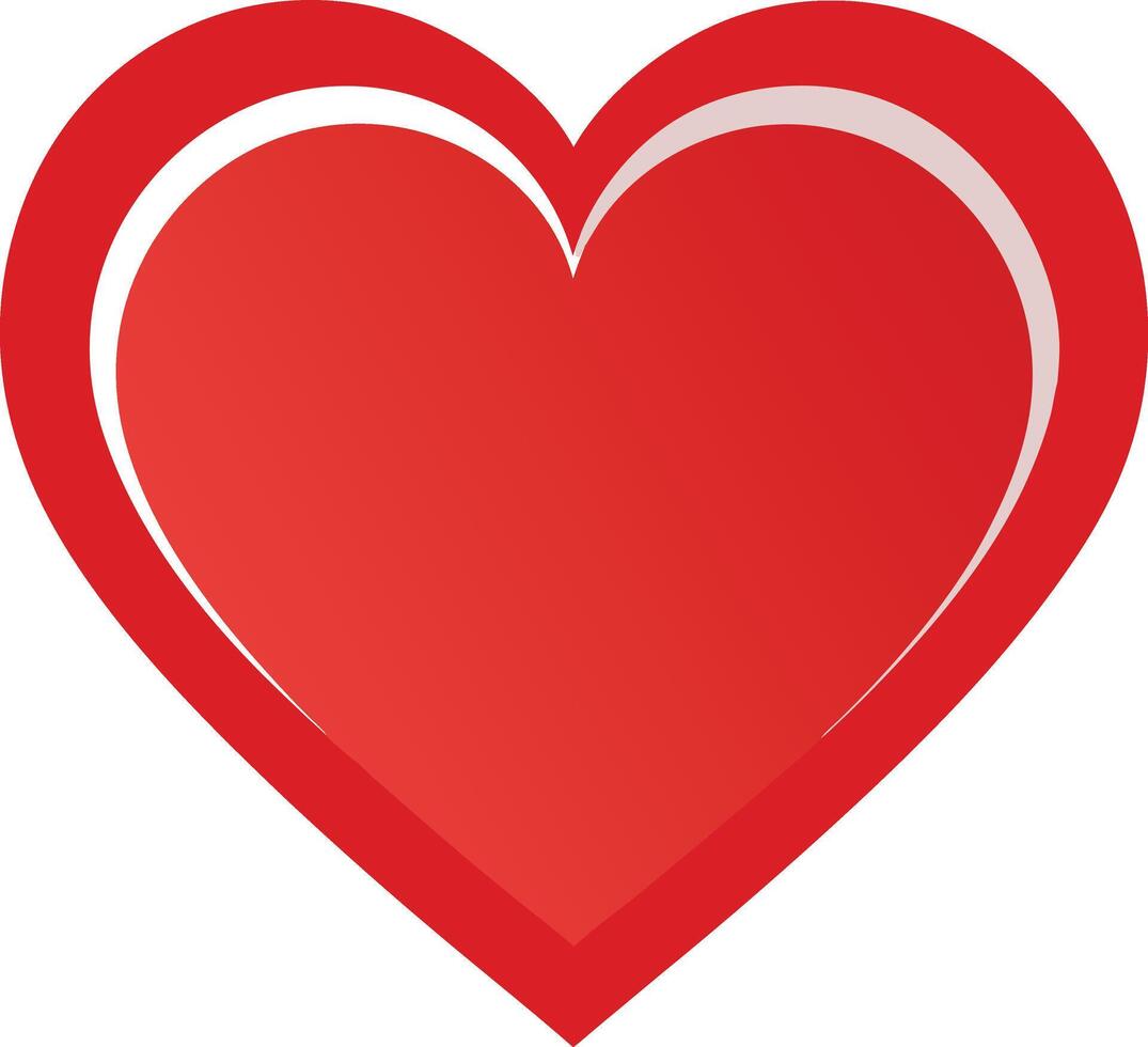 Heart flat icon vector