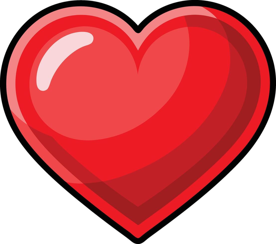 Art of A red heart on a white background vector