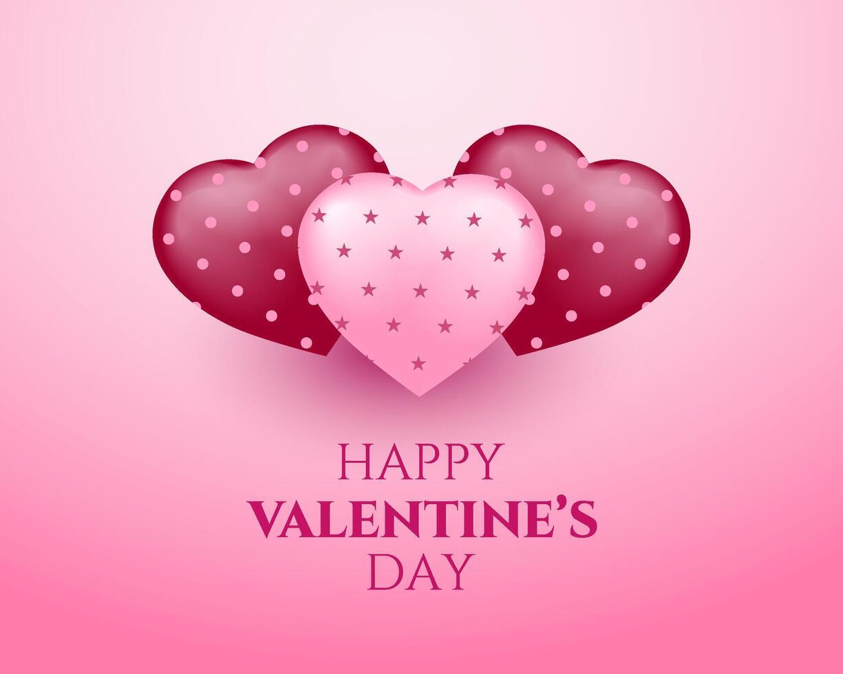 Happy Valentines Day Poster or Banner Card Design. vector