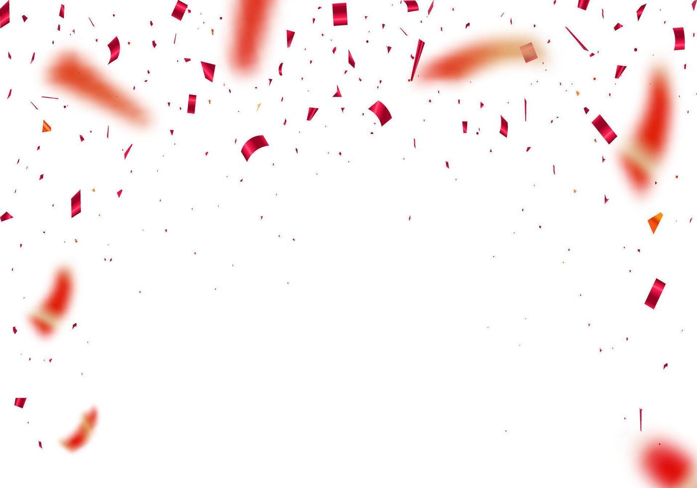 Red confetti for celebrations white background. Luxury confetti illustration vector