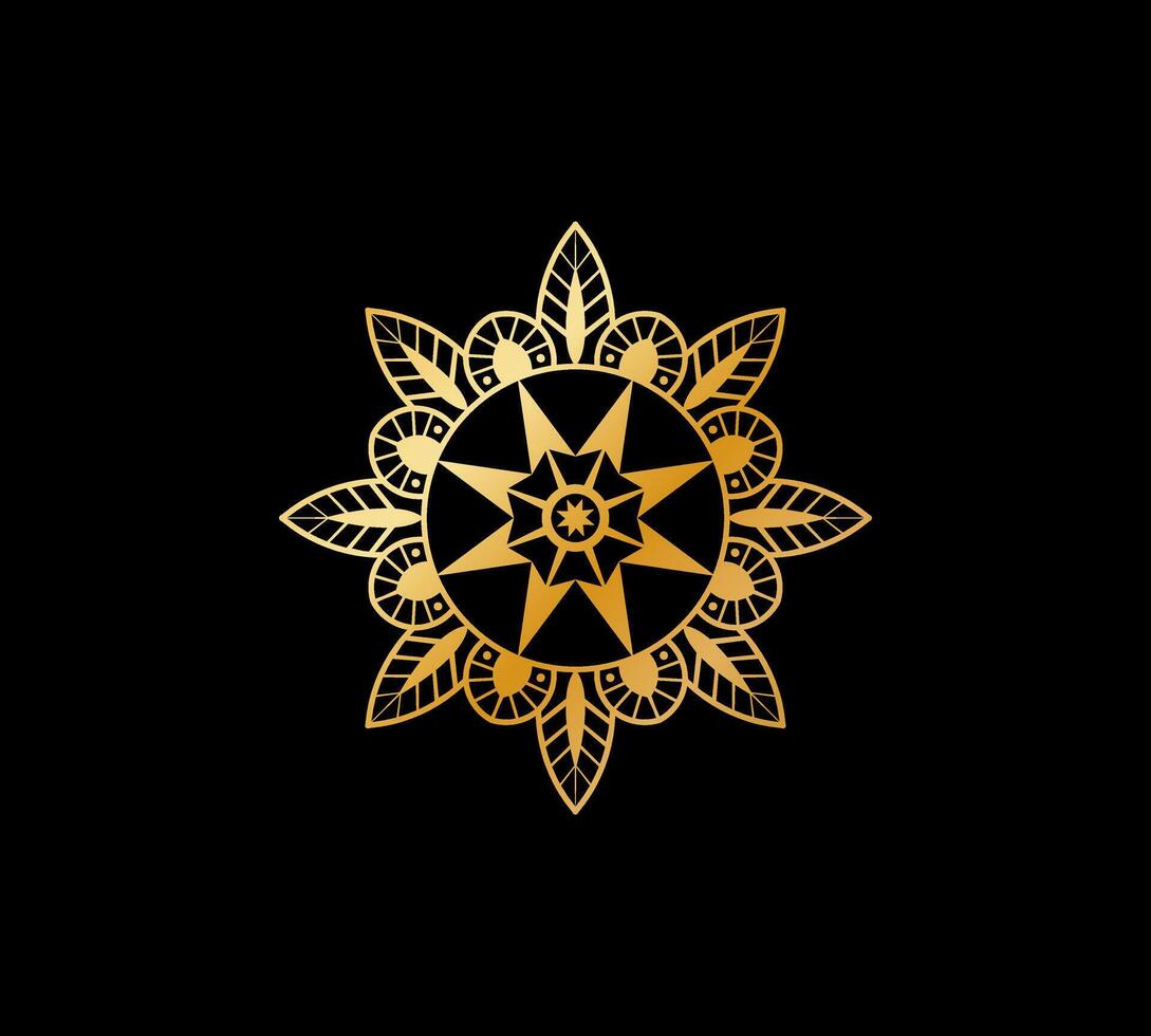 Mandala with floral patterns. Mandala for henna, mehendi, tattoo, Decorative ethnic ornamental elements, Oriental patterns vector