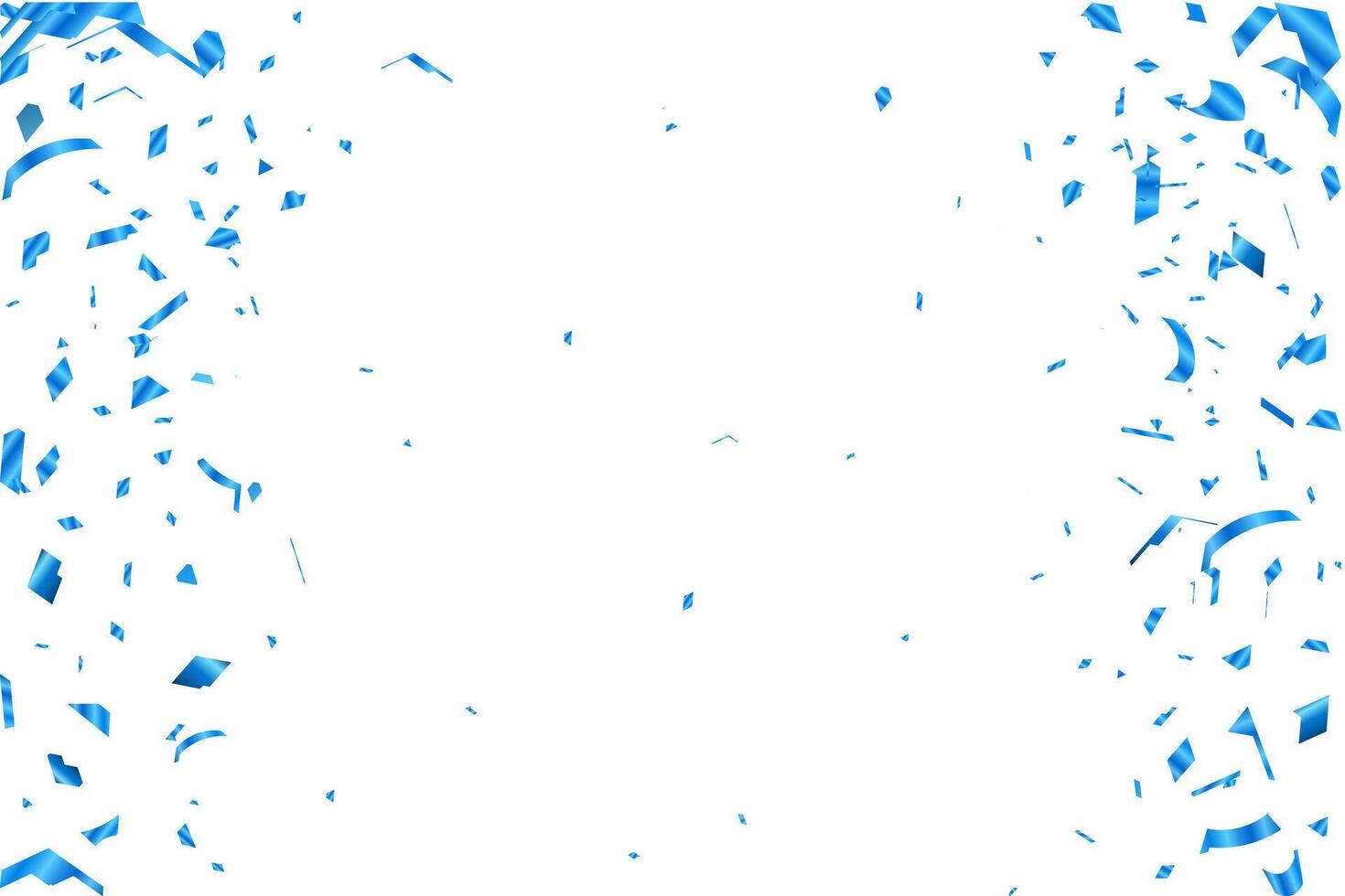 Celebration background template with blue confetti illustration. Great for a birthday party or an event celebration invitation or decor. vector