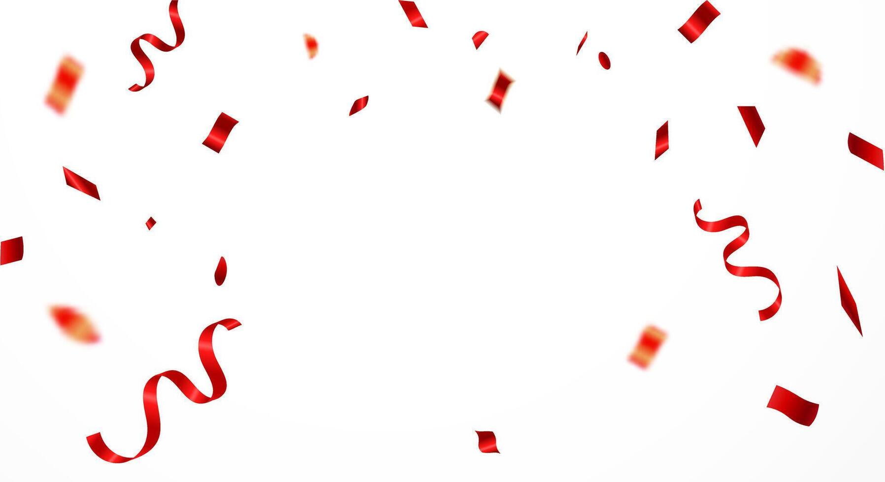 Red confetti Celebration carnival ribbons. luxury greeting rich card. Design for various parties vector