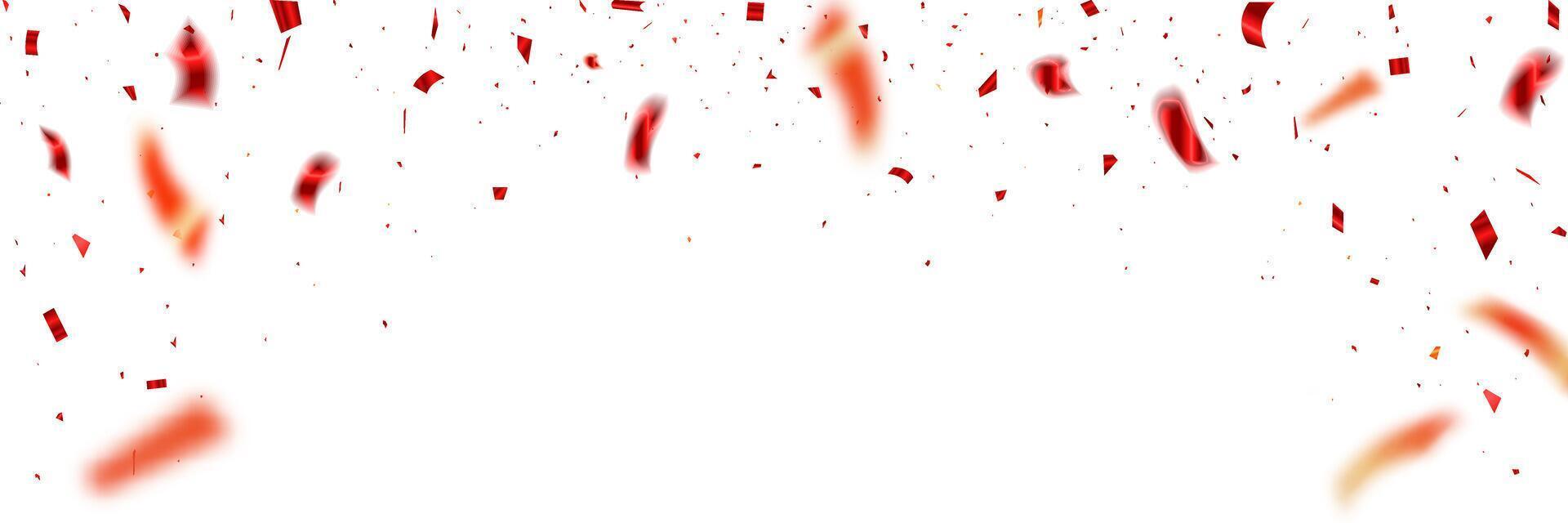 Red confetti party background. Design for various parties vector