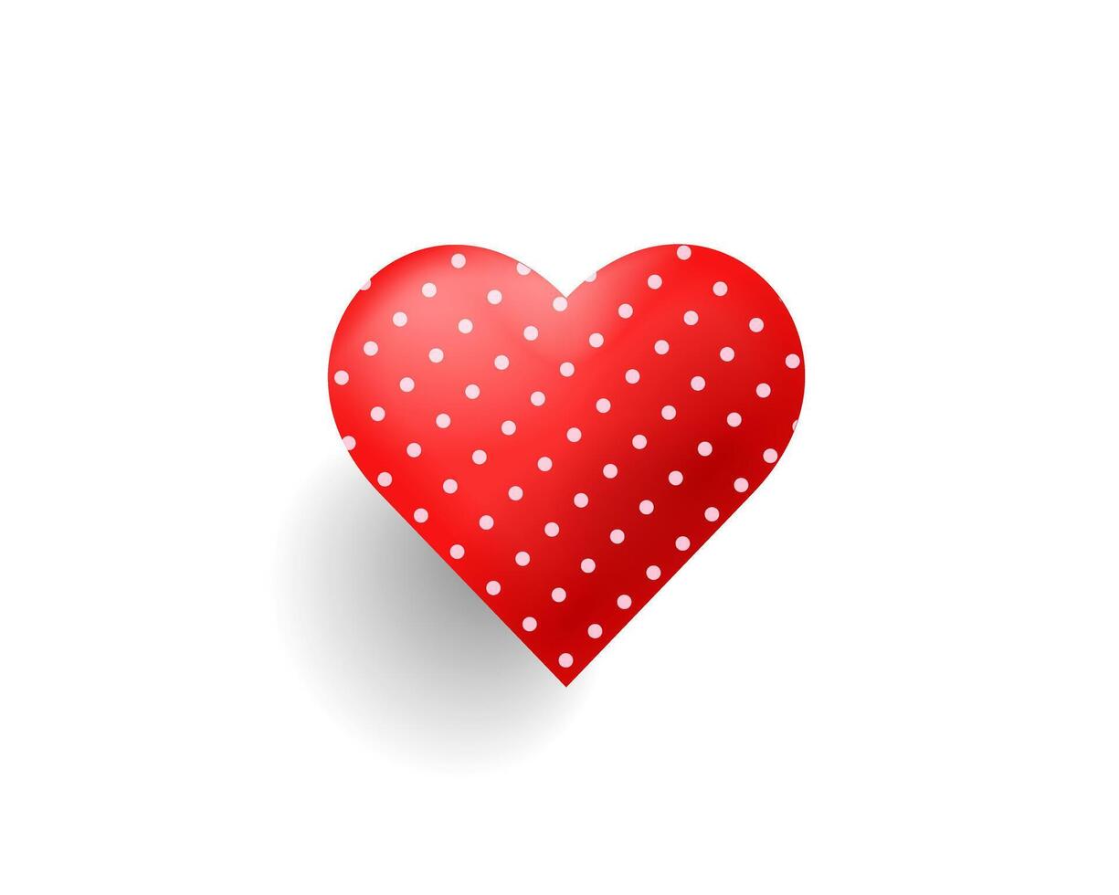 Heart, love, romance or valentines day red heart. Realistic illustration of love symbol. vector