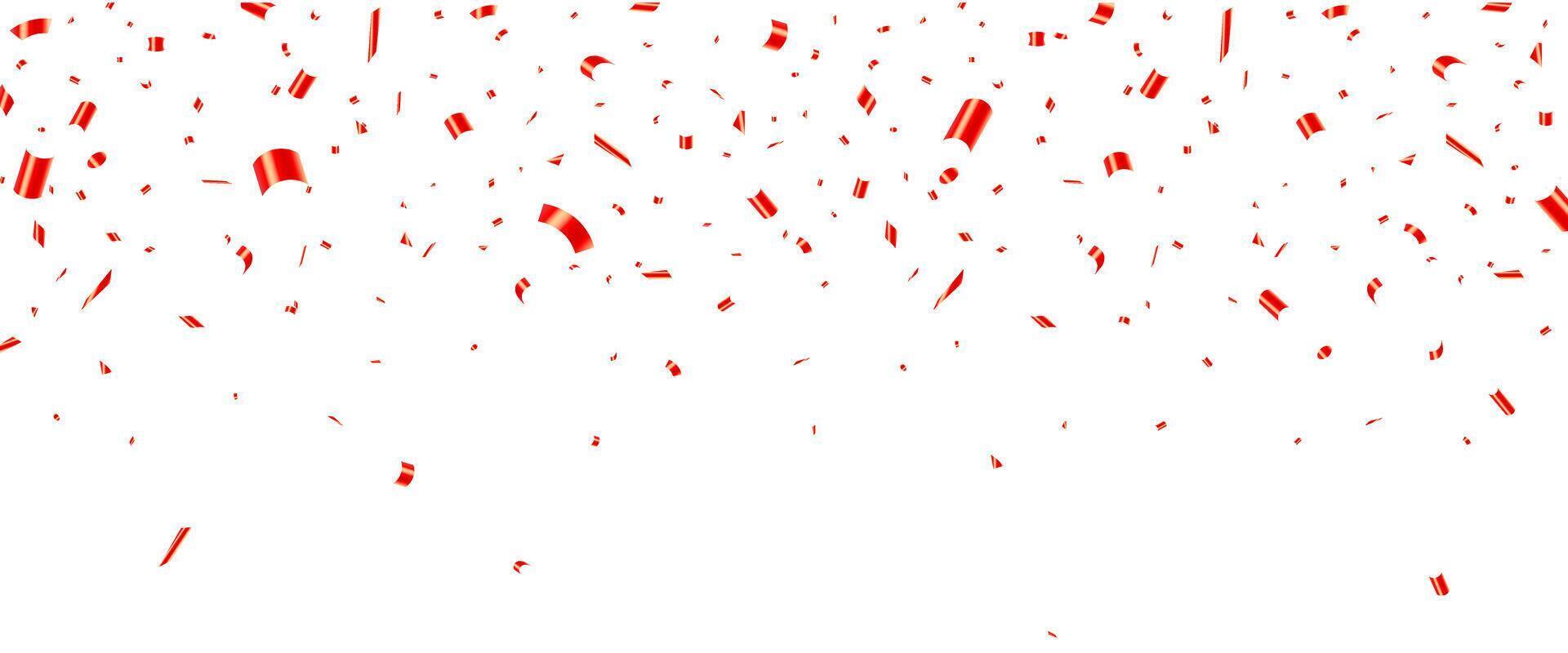Confetti fall from the sky on white background. Confetti illustration. Holiday, birthday. vector