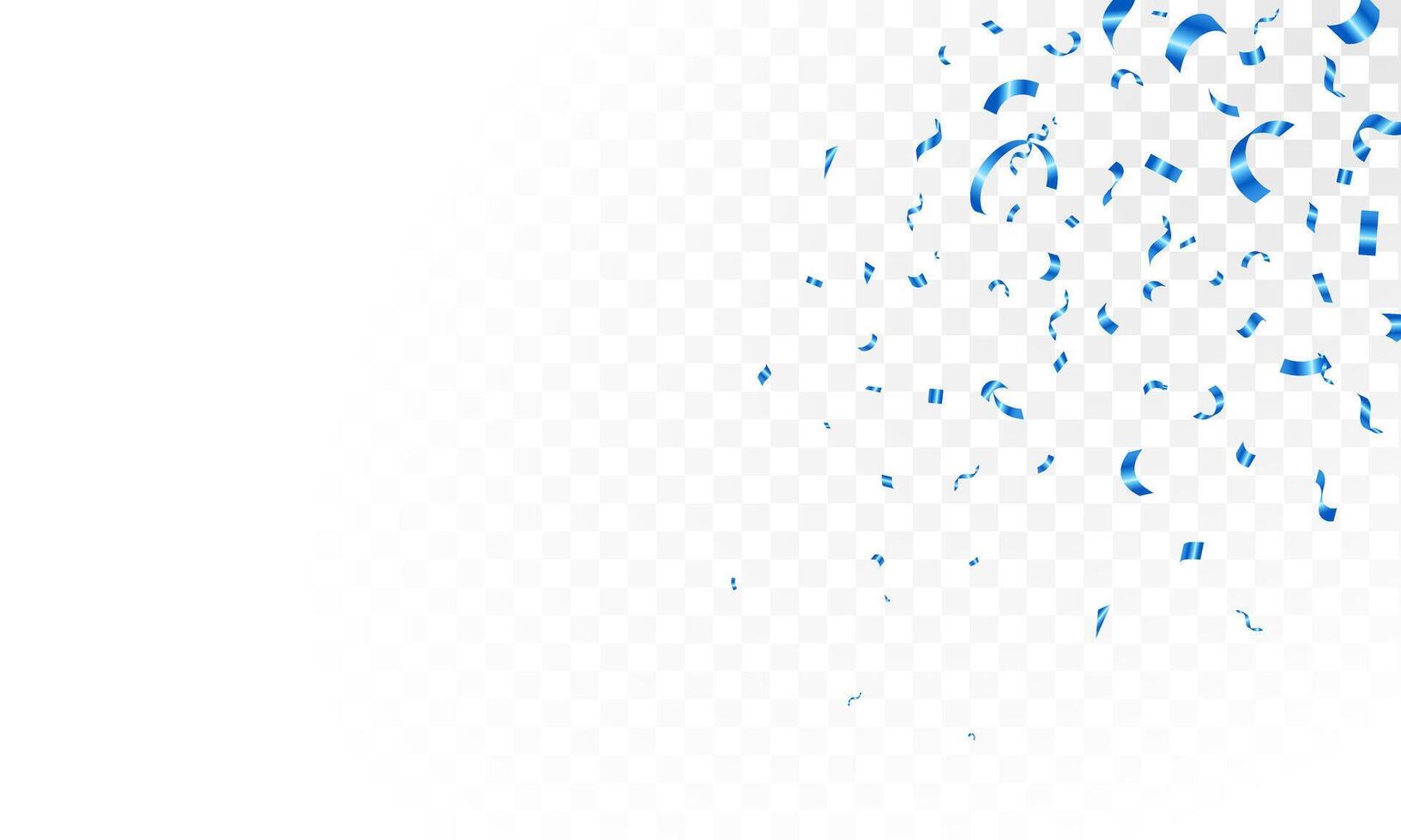 blue confetti falling on white background vector