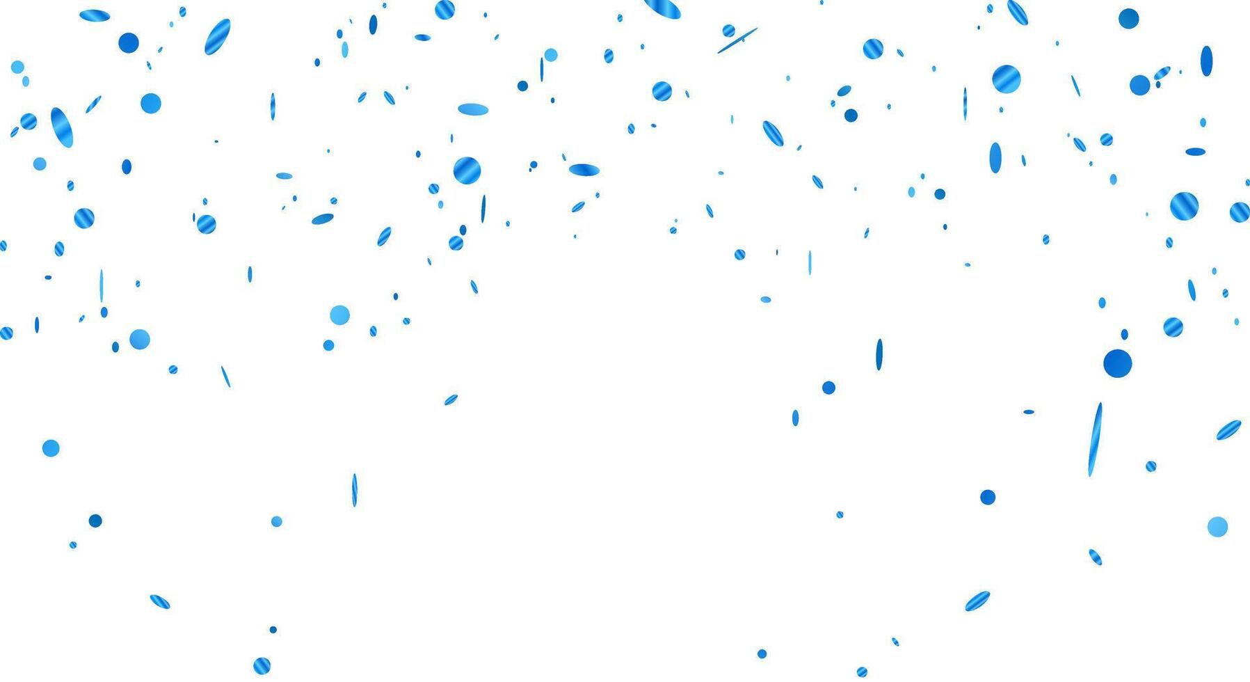 Blue confetti template. Shiny ribbons falling on background. Design template for party, celebration and birthday. vector
