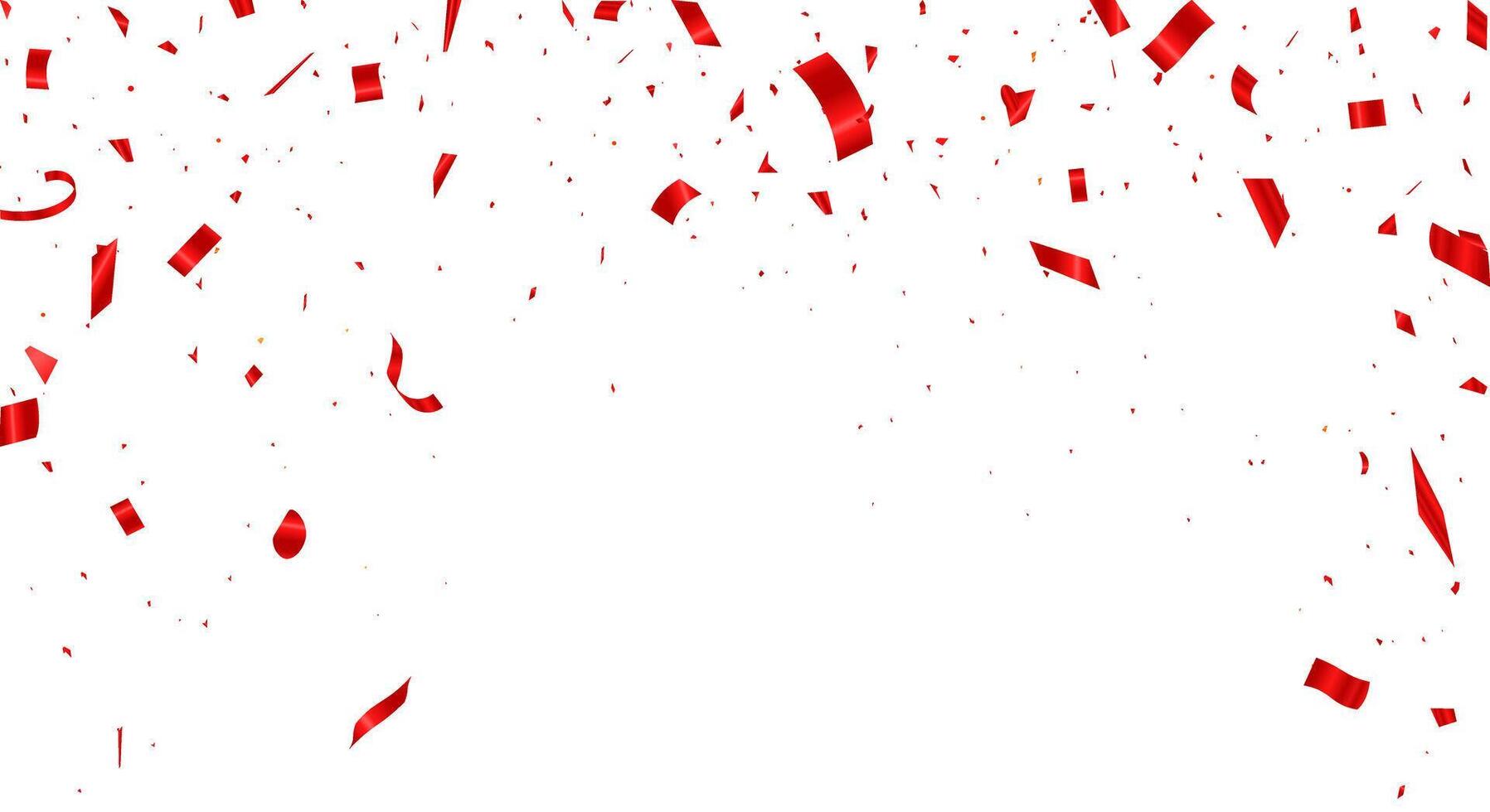 Red confetti border frame repeat pattern. Great for a birthday party or an event celebration invitation or decor. vector