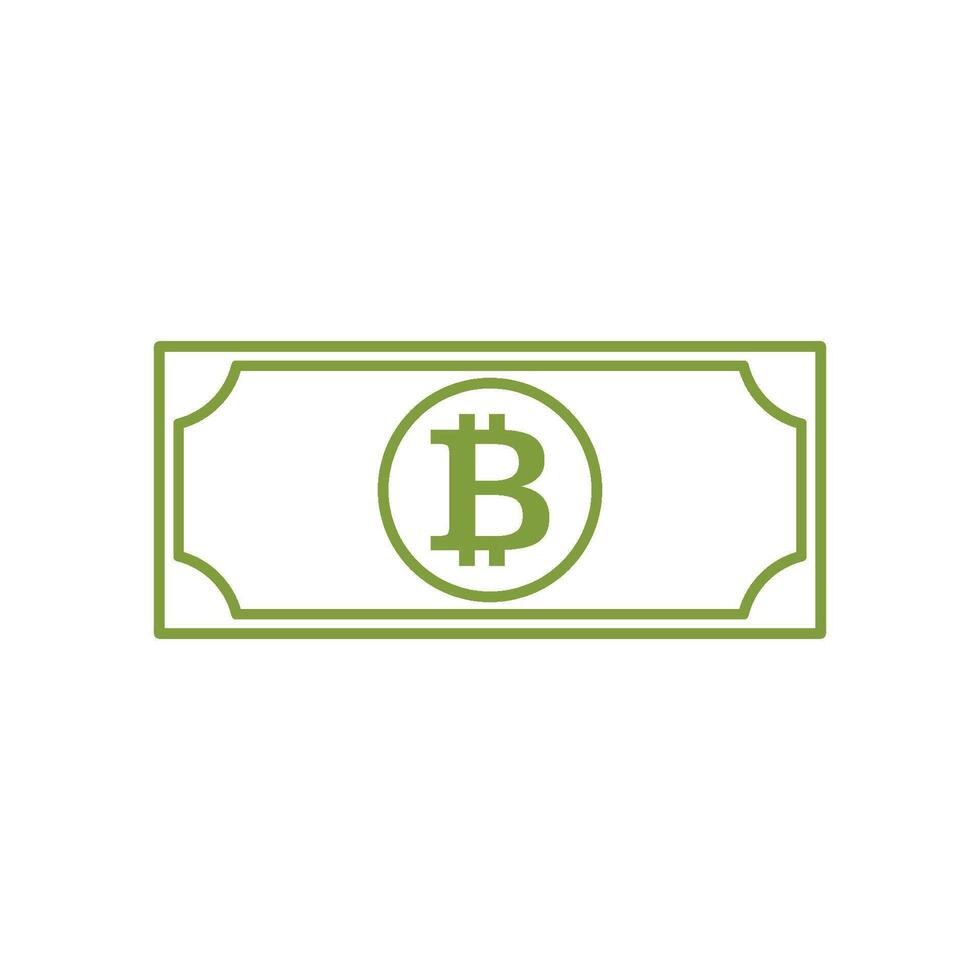 Bitcoin Currency Money Template vector