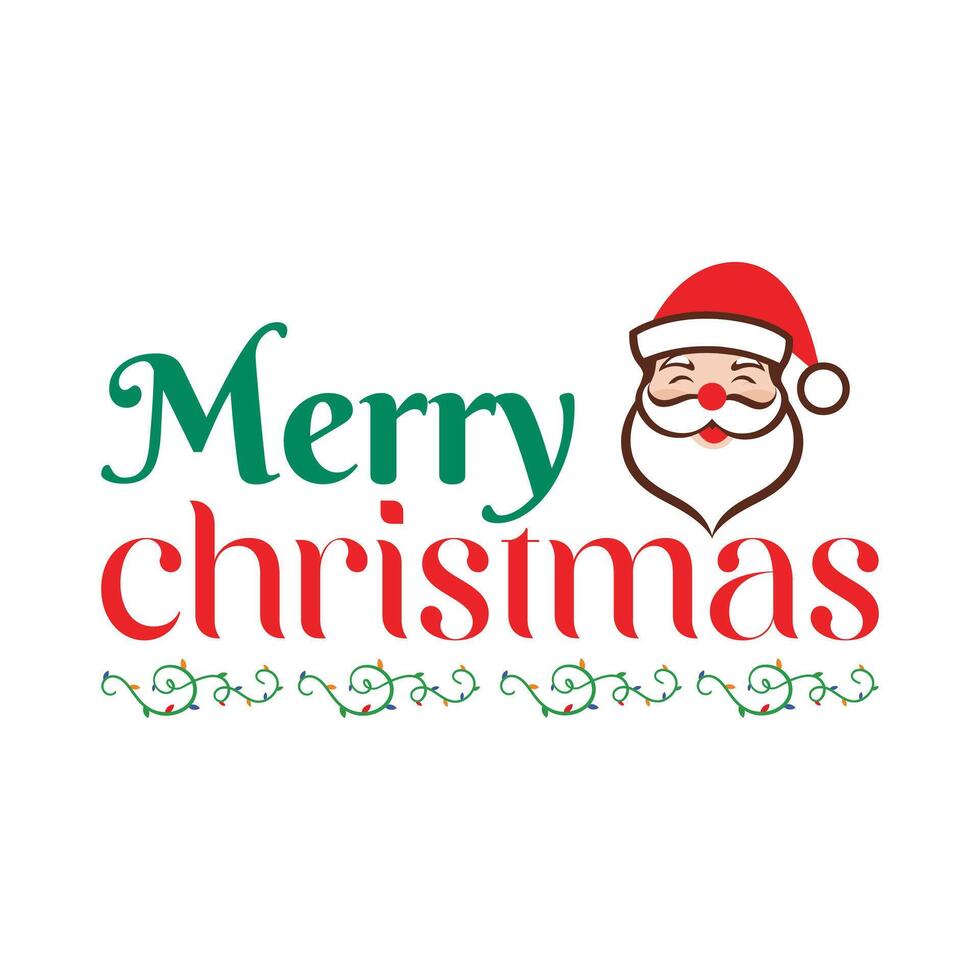 Merry Christmas - Christmas Typography T-shirt Design vector