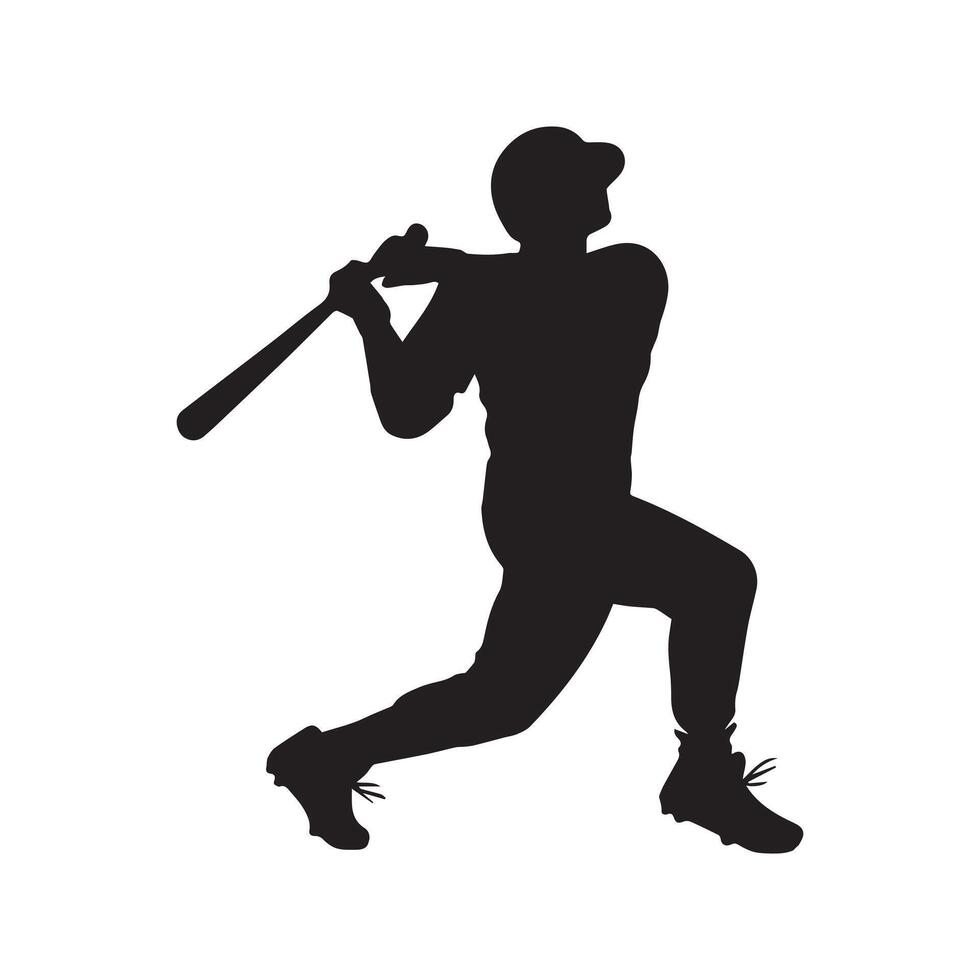 Baseball clipart, Baseball Player silhouette, Baseball player Illustration vector