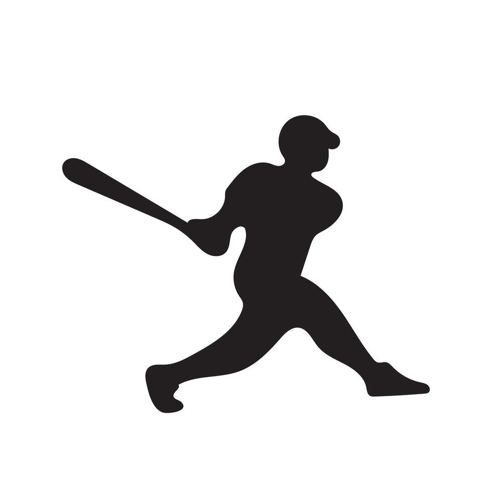 Baseball clipart, Baseball Player silhouette, betting baseball player Illustration vector