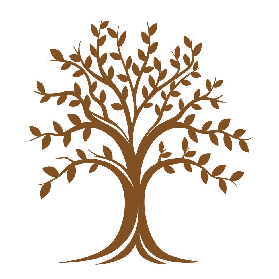 Tree Branch isolated, Tree Clipart, Tree logo, Tree with root illustration vector