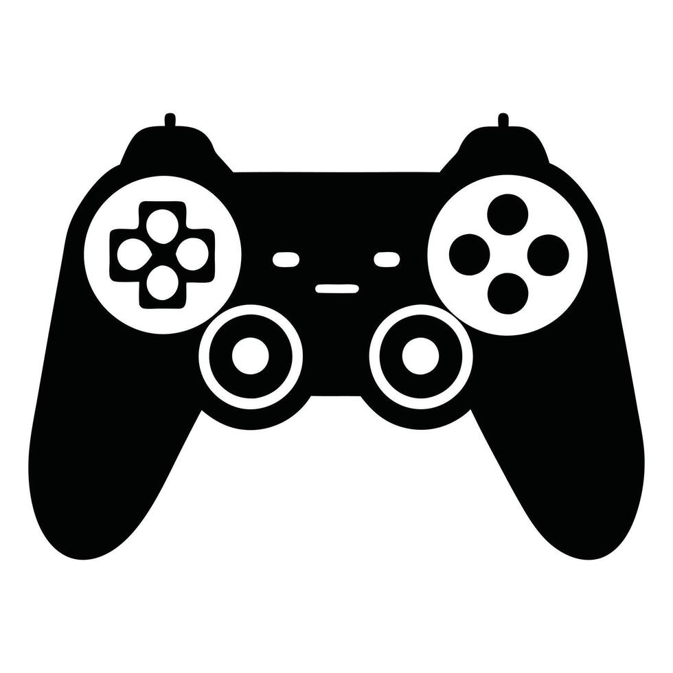 Gaming equipment Clipart, Gamer Silhouette, game controller Illustration black and white vector