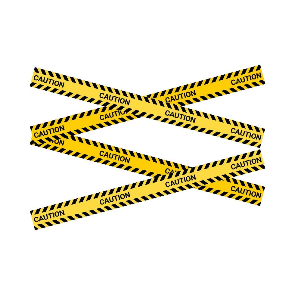 caution danger warning ribbon barricade design template vector